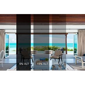 Premium One Way Mirror Privacy Reflection Window Tint Film Save Energy 35% VLT (3X6 Feet)