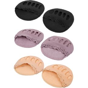 LIFKOME Lace Five Toe Socks Women Socks Summer Socks Foot Inserts for Women 3 Pairs Sandal Liner Socks Open Toe Liner High Heel Cushion Inserts Foot Alignment Socks Women Toe Spacer Socks in Saudi Arabia