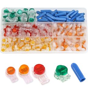 210PCS Waterproof Telephone Wire Connector Kit K1-UY/K2-UR/K3-UR2/K5/B Data Phone Wire Crimp Terminal Connectors Assortment