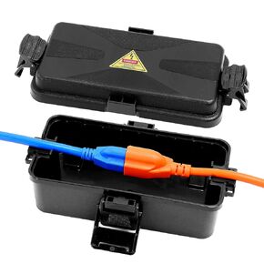 Outdoor Electrical Box Waterproof IP54-rated Outdoor Outlet Box Black Outdoor Extension Cord Cover Box (7.6 x 3.9 x3.3 inch) Wall-Hangable Waterproof Box for Protect Outlet (1 PCS Black)