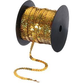 MECCANIXITY 200 Yards x 0.16 Inch Flat Sequin Strip Laser Sequins Fabric Paillette Spangle Sequins Trim for Crafts DIY Sequin Fringe Sewing Bling Light Pink in Kuwait