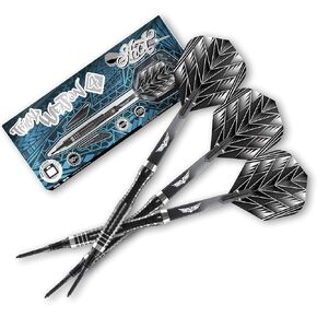Shot Darts Soft Tip, Tribal Weapon 4 (18g / 20g), 90% Tungsten Barrels, Center Balanced with Precision grips, Handcrafted Professional Dart Set and Flights Made in New Zealand, Plastic Tip Bar Darts