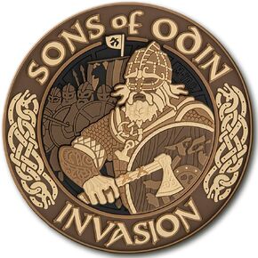 M-Tac Viking Invasion PVC 3D Morale Patch Military Army Hook Fasteners (Coyote)