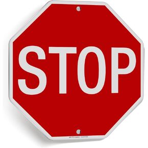 iSYFIX Stop Sign Reflective Aluminum – 12 x 12 Inch,1 Pack– Street Traffic, Slow Warning, Laminated, UV, Weather, Scratch and Fade Resistant on Outdoors, Great for Crossings, Garage and Parking