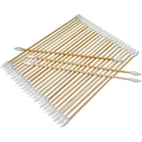 Gun Cleaning Swabs Double Ended 400PCS in Storage Box - 6 Inch Pistol Cleaning Swabs with Bamboo Handle - Highly Absorbent, Lint Free Gun Cleaning Supplies Swabs for Precision Cleaning, Lubricating
