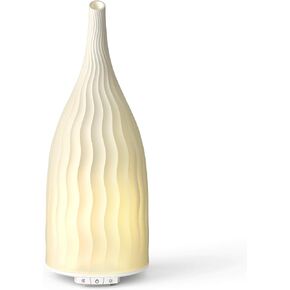 Aromatherapy Essential Oil Diffuser - La Mode C | 120ml Ultrasonic Ceramic Aroma Diffuser With Different Misting Level and Warm Light