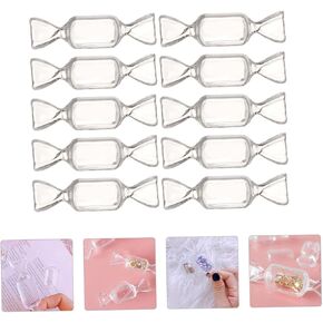 ARTIBETTER 10pcs Box Storage Box Mini Clear Jewelry Case Small Necklace Storage Case Travel Earring Carrier Mini Storage Case Mini Jewelry Organizer Treat Miss Plastic Earring Holder Portable