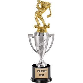 Crown Awards Golf Trophy, 14" Silver Cup Funny Golf Trophies, Enter Your Own Engraving Prime