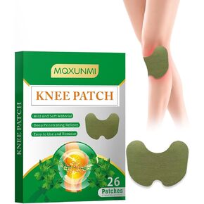 26 PCS Knee Patches, Warming Herbal Patches for Joint Patch, 12 Hours Deep Heating Extra Strength Wormwood Extract Sticker for Knees, Back, Neck, Shoulder