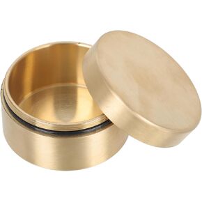 Medicine Pill Organizer for Purse, Metal Portable Pill Case Brass Travel Pill Box Pocket Pill Case Round Waterproof Pill Container Small Pill Holder Candy Box for Kitchen Storage Jewelry