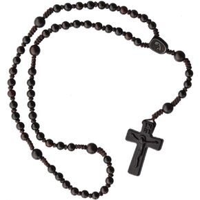 IHM Imports Jujube Wood 5 Decade Rosary 6/8mm Beads