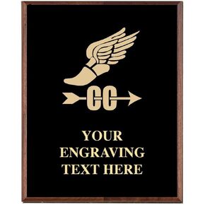 Running Plaques, Custom Engraved Cross Country Runners Trophy Plaque Award, Great Customizable Running Awards Prime