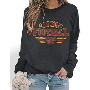 Football Mom Shirt Gameday Sweatshirt: in My Football Mom Era Shirt Funny Funday Sunday Pullover Mom Life Graphic Tops