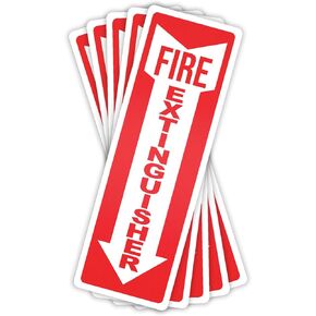 Made In USA Fire Extinguisher Sticker for Fire Safety - Super Durable, Long-Lasting-Adhesive, Weatherproof, Compliant, Perfect for Home, Office, or Boat - 4" x 12" - 3 Mil Thickness (15-Pack)