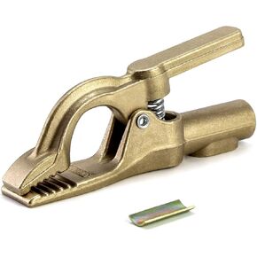 QWORK Welding Bronze Ground Clamp, 1.6 Pounds and 500A, 1 piece