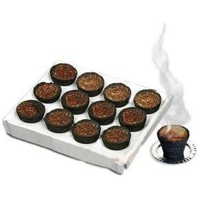 Pure Sambrani Incense Cup Dhoop 12 pcs in Box Guggul Loban for Mediation and Prayer with sandawood Essential Oil