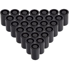 eTone 35mm Caliber Plastic Film Canisters with caps -28pc (Black)