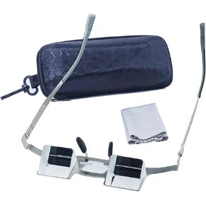 Lazy Glasses Prism Glasses for Watch TV, Read, or Browse Your Phone While Lying Down，New Upgraded Lighter and Clearer Lazy Glasses Spectacles for Lying Down, Reducing Neck and Cervical Strain (Silver)