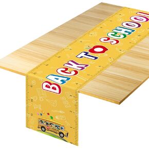 Back to School Table Runner, Pencil Table Runner Back to School Decorations for The Party, Back to School Table Cloth for Classroom Table Decor Size 13’’X72’’ (Pencil Shape)