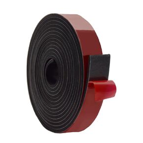 DEVNOL Self-Adhesive Neoprene Rubber Strips 1/8" Thick x 1" Wide x 12' Long, Sealing, Cushioning, Weather Stripping, Gaskets, and DIY Projects, Weatherproof