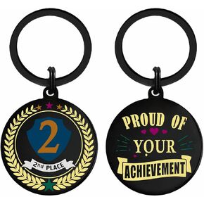 BAZLJY 1st 2nd 3rd Place Medals Keychain - Proud of Your Achievement - Trophy Award for Winners, Competitions, Recognition