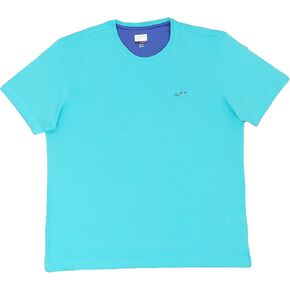 Greg Norman Mens Crew-Neck T-Shirt (X-Large, Blue Pool (BPOL))