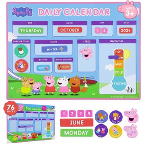 LUPPA Peppa Pig Montessori Busy Board - Preschool Learning Fun with Alphabet & Numbers, Ideal Educational Travel Toy for 3-4 Year-Olds