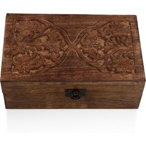 Great Birthday Gift Ideas Handmade Decorative Wooden Jewelry Box Jewelry Organizer Keepsake Box Treasure Chest Trinket Holder Watch Box Storage Box Housewarming Gifts Women