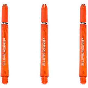 Harrows Supergrip Tweenie Dart Shafts, Polycarbonate Stems, Machined Rings, Orange (3 Sets)