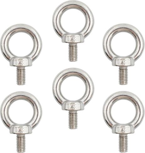 2PCS M12 Lifting Eye Bolt, Stainless Steel Male Thread Eye Bolts, Heavy Duty Screw Ring Shaped Eye Bolt in Saudi Arabia