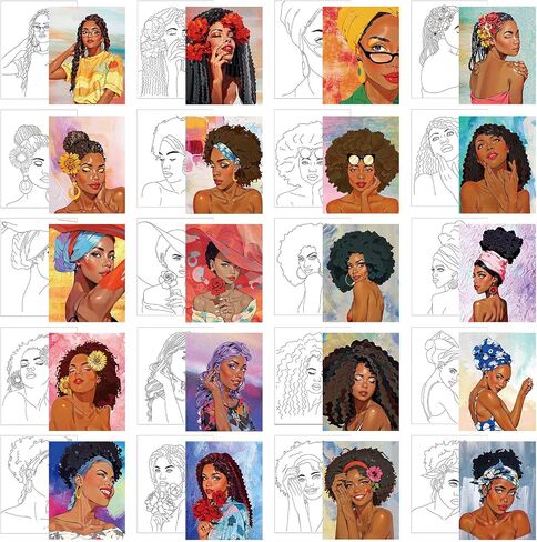 Sherr 20 Pcs Pre Drawn Canvas Floral for Painting for Adults in Kuwait