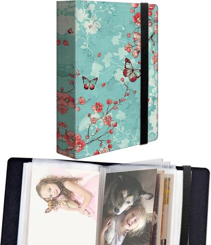 DEGDFSGR Small Photo Album 4x6 60 Pockets 120 Photos - Adventure Book Baby Photo Albums Photo Books for 4X6 Pictures Memory Book with Black Elastic Band for Photo Storage, Vintage American Flag in Saudi Arabia