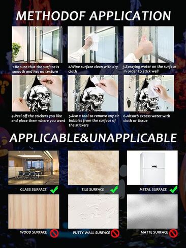 54 Sheets Halloween Window Clings Stickers and Halloween Theme Vinyl Stickers for Halloween Windows Party Decorations in Kuwait