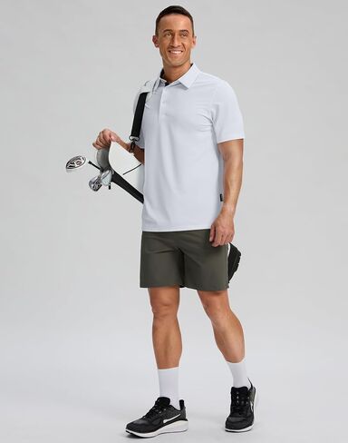 Men's Golf Shirts Dry Fit Moisture Wicking Performance Short Sleeve Collared Polo Shirts for Casual Tennis Bussiness in Saudi Arabia