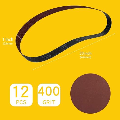 1x 30 Inch 60 Grit Sanding Belt | Premium Aluminum Oxide Sanding Belt | Premium Sander Sandpaper – 12 Pack in Kuwait