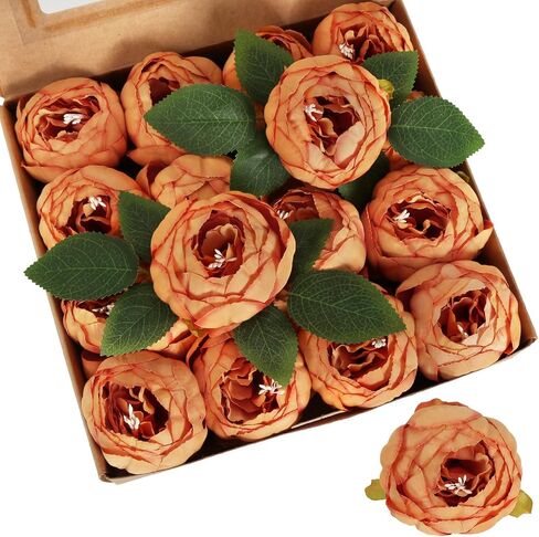 16pcs Dark Red Peonies Artificial Flowers 3.5'' Big Fake Peonies Silk Flowers Bulk Faux Vintage Peonies with Stems for Wedding Bridal Centerpieces Table Decor Floral Arrangements (Burgundy) in Saudi Arabia