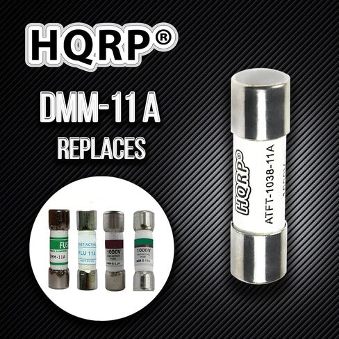 HQRP 5-Pack DMM-11a Fast-Acting Digital Multimeter Fuse 11Amp 1000V Replacement for Bussmann DMM-11, DMM-11a, DMM-B-11, DMM-B-11a, DMM-11AR, LITTELFUSE Flu 11a, Compatible with Fluke, Brymen, Klein in Saudi Arabia