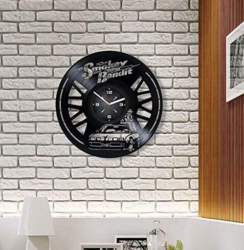 Smokey and The Bandit Vinyl Record Wall Clock. Decor for Bedroom, Living Room, Kids Room. Gift for Boys or Girls. Christmas, Birthday, Holiday, Housewarming Present. in Saudi Arabia