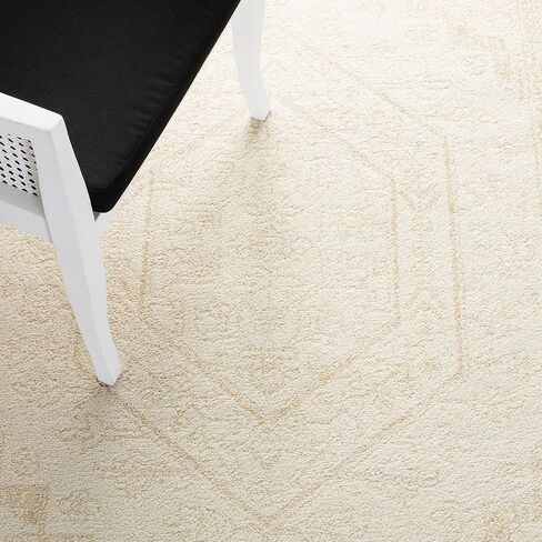 SAFAVIEH Adirondack Collection Accent Rug - 4' x 6', Ivory & Beige, Oriental Medallion Design, Non-Shedding & Easy Care, Ideal for High Traffic Areas in Entryway, Living Room, Bedroom (ADR108E) in Saudi Arabia