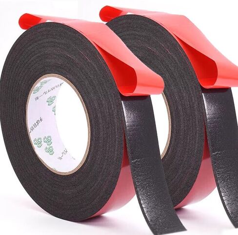PE Double Sided Foam Tape - Adhesive Foam Tape for Crafts, Automotive Mounting, Photo Frame - Double Stick Foam Tape (Black, 1.18 in x 33 FT) in Saudi Arabia