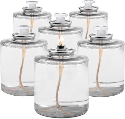 Hyoola Oil Candles - 80 Hour Liquid Candles - Liquid Paraffin Long Burning Candles - 6 Pack - Survival Candles and Emergency Candles in Saudi Arabia