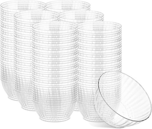 PLASTICPRO 30 Pack Crystal Like Clear Disposable Plastic Plates Dinner Dishes 6 ounce Bowls for Special Occasions Parties in Saudi Arabia