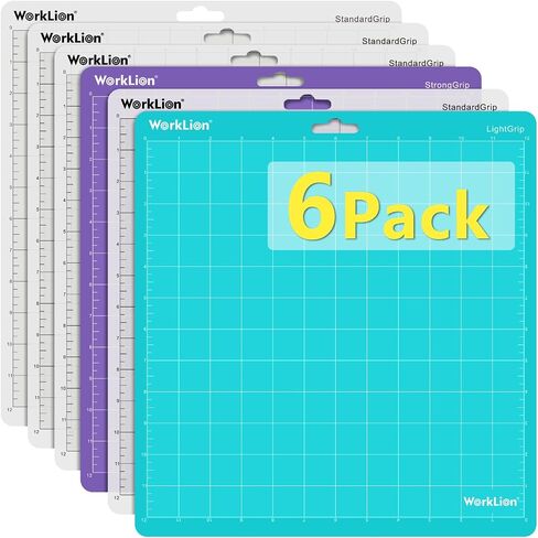 حصيرة قطع WORKLION لنقش الصورة الظلية: (12x12 بوصة، 3 سجادات) لاصقة ذات قبضة قياسية لاصقة متينة غير قابلة للانزلاق - ملحقات بديلة لصورة ظلية Cameo 4/3/2/1 in Kuwait