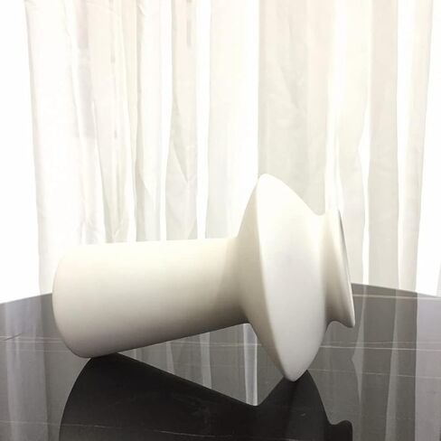 White Ceramic Vase Nordic Minimalist Style Decor for Countertop Center Dresser Kitchen Living Room Home Decor White Matte Abstract Vase (White 666) in Saudi Arabia