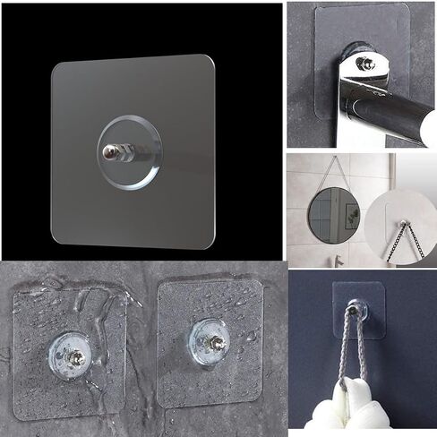 Adhesive Wall Sticker Hooks, Nail Free Picture Hangers for Mount Wall Shelf, Punch-free Free Storage Holder for Home Office, 10Pcs in Saudi Arabia
