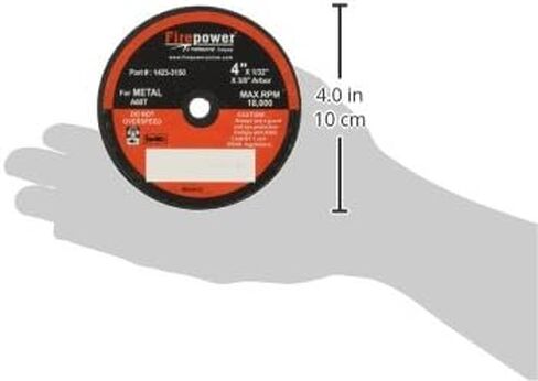 Firepower 1423-3182 Type 1 Abrasive Cut-Off Wheel for Metal, 4-Inch Diameter, 1/32-Inch Width with 3/8-Inch Hole, 5-Pack in Saudi Arabia