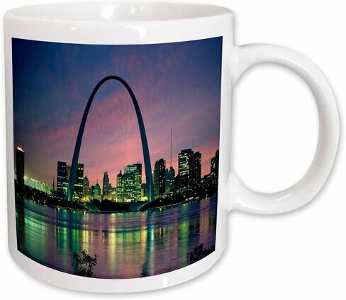 3dRose mug_56145_3 "St louis Missouri Arch At Nite" Magic Transforming Mug, 11 oz, Multicolor in Saudi Arabia