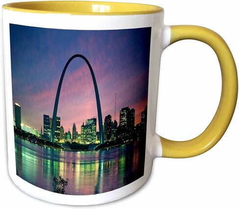 3dRose mug_56145_3 "St louis Missouri Arch At Nite" Magic Transforming Mug, 11 oz, Multicolor in Saudi Arabia
