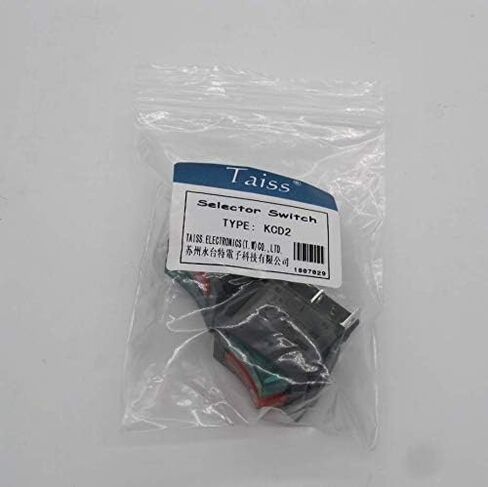 Taiss / 2 قطعة تيار متردد 250 فولت/16 أمبير، 125 فولت/20 أمبير زر أحمر وأخضر مع ضوء تشغيل/إيقاف DPDT 6 دبوس 2 موضع مفاتيح هزازة للقوارب الصغيرة للسيارة والقوارب الروك تبديل التبديل المفاجئة KCD2-2101N-RG in Kuwait