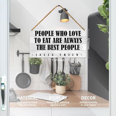 ديكور خشبي للمطبخ، ديكورات حائط المطبخ، ديكور باب غرفة الطعام، لافتة معلقة للديكور، هدايا مطبخ للتدفئة المنزلية للنساء والرجال، منزل جديد، متجمعون حول الطاولة in Kuwait